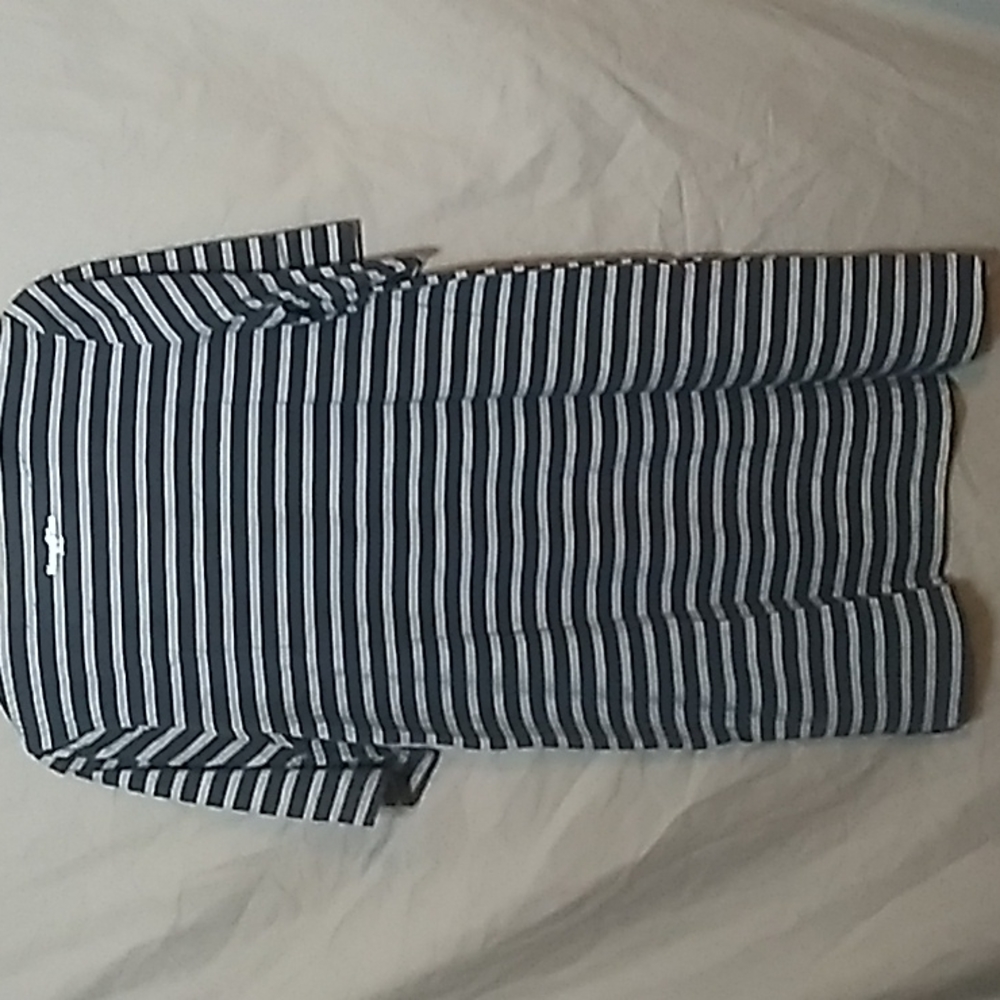 Hang Ten UV Protection UPF 50+ Blue & White Dress w Pockets Women's Large - Picture 3 of 6